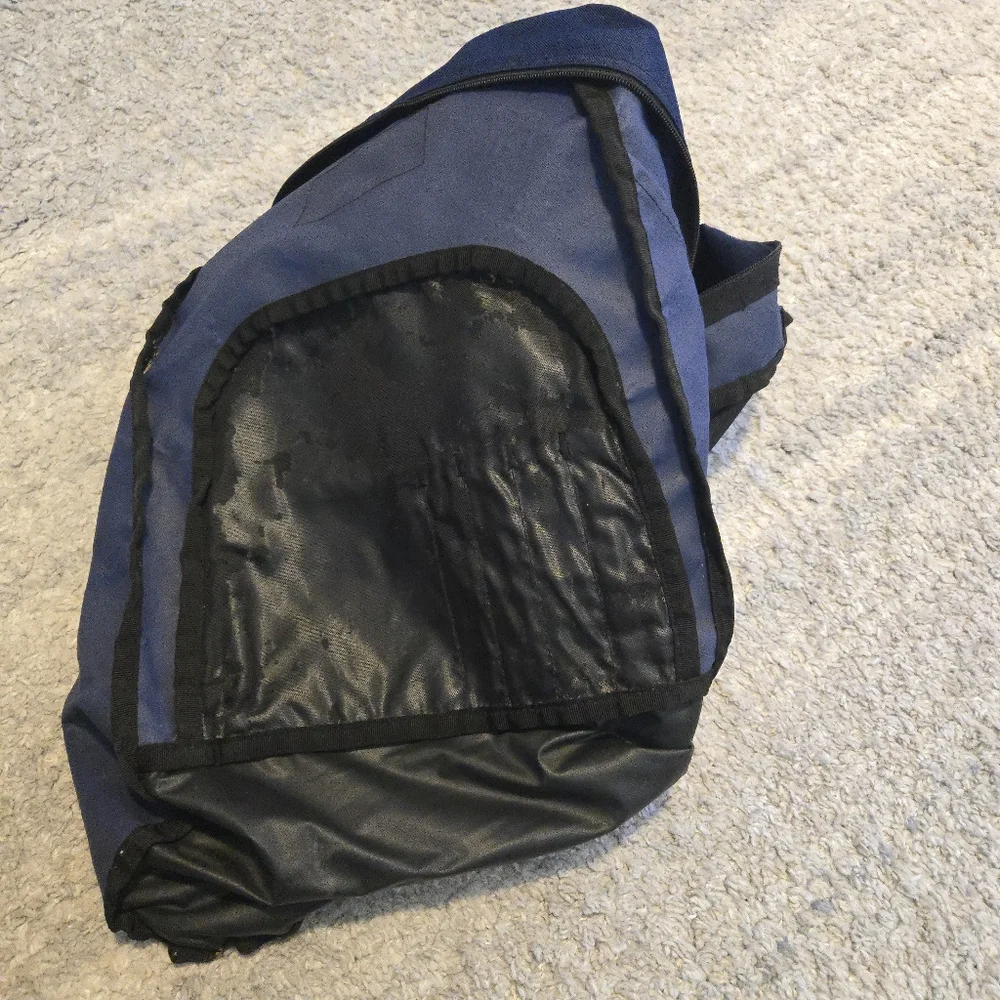 VTG Nike 90s Navy Blue Backpack – Made in Korea – Gorpcore Retro Y2K